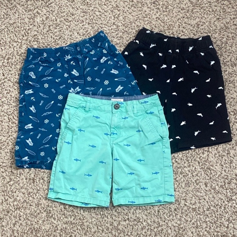 Boys bundle of nautical and shark printed shorts